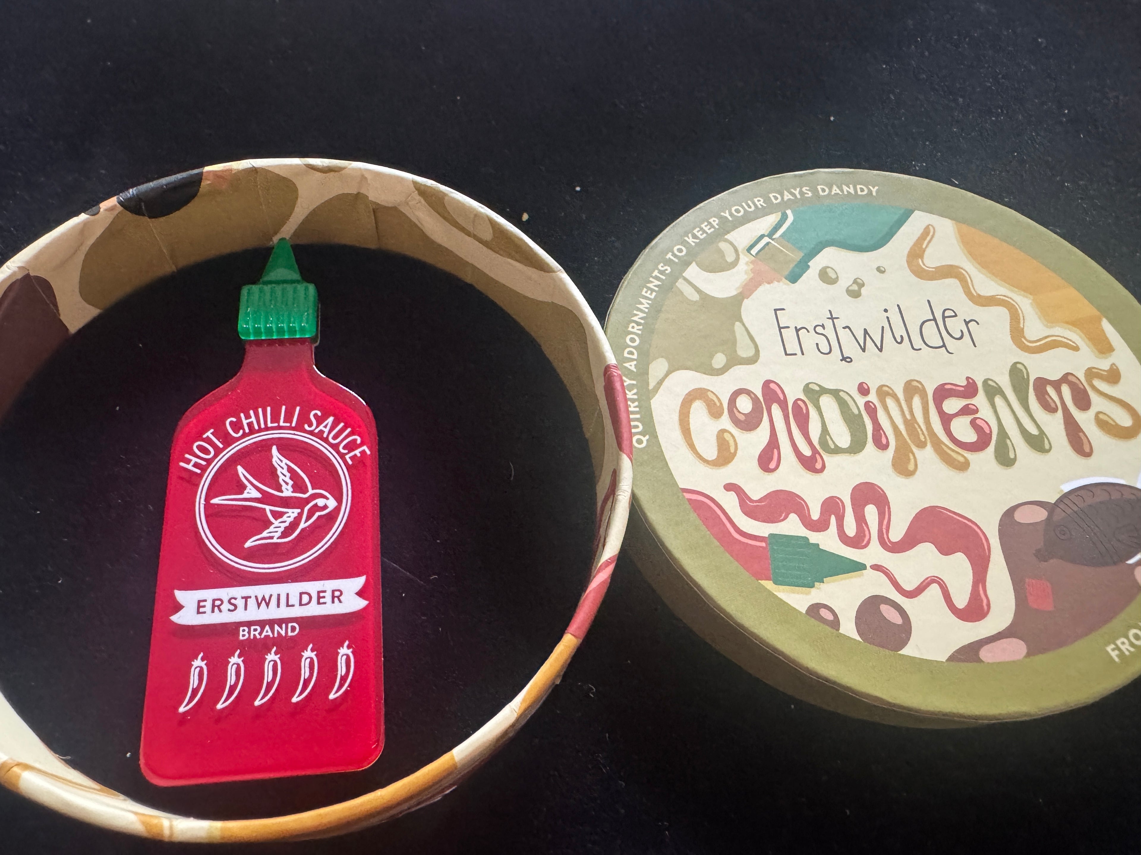 Erstwilder Resin Condiments Collection Brooch - TURN UP THE HEAT