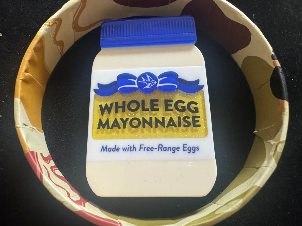 ERSTWILDER Condiments Collection resin brooch - SPREAD THE WORD