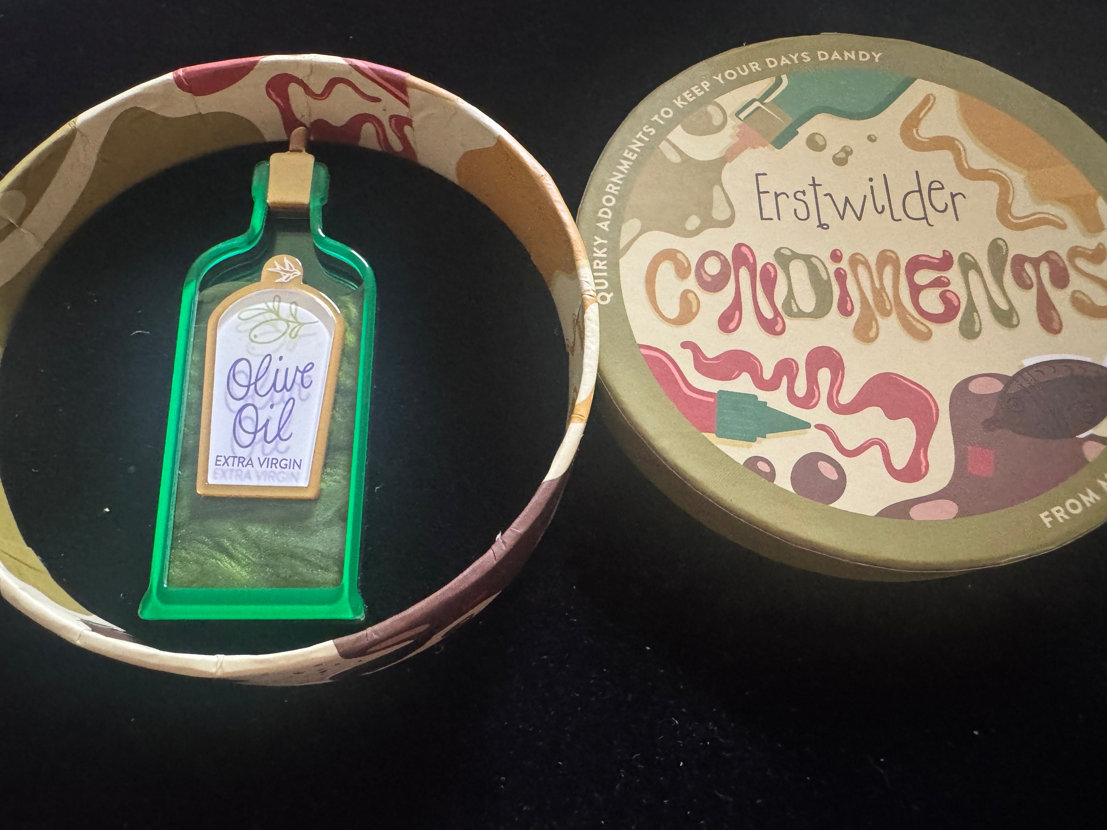 ERSTWILDER CONDIMENTS COLLECTION RESIN BROOCH - PRESSED FOR STYLE