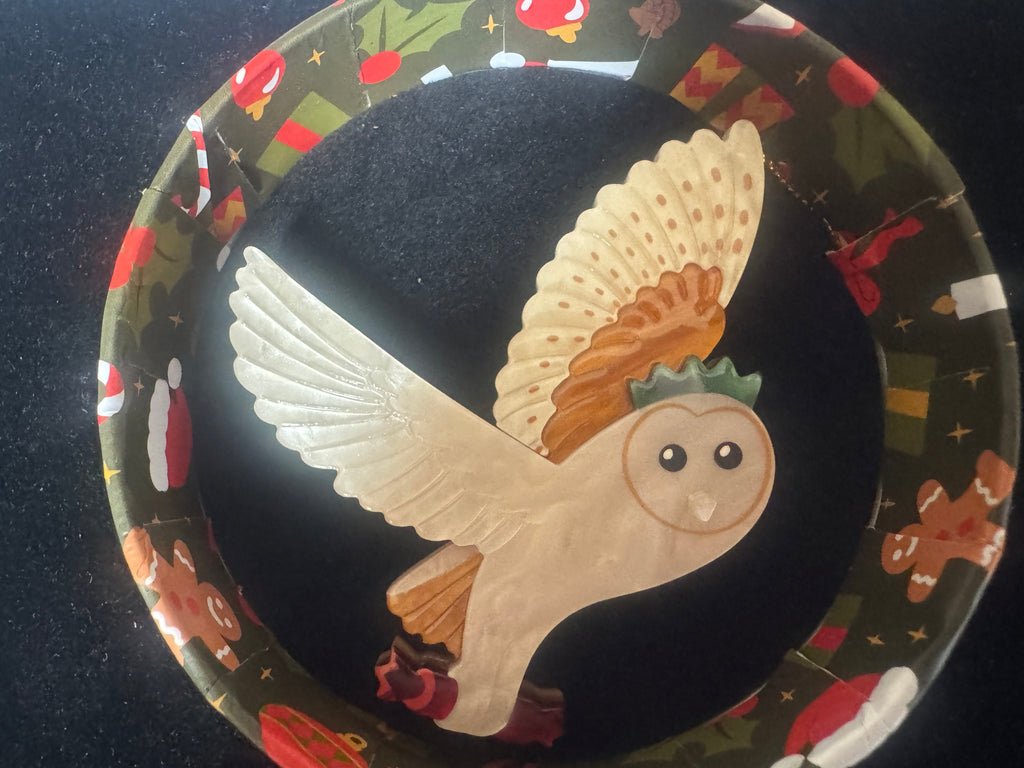 ERSTWILDER MERRY MENAGERIE - Resin Brooch - OTTO THE OWL
